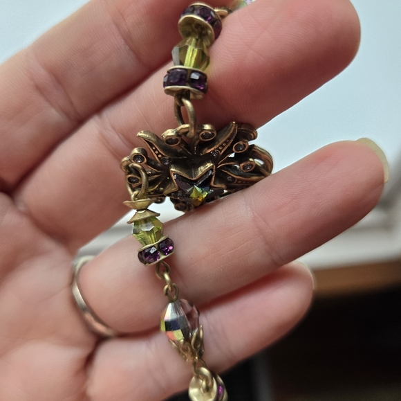 Kirks Folly Necklace Stars Crystals Multicolor Dangly Sparkly Statement Festival - Picture 13 of 16